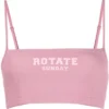 ROTATE Pink ‘Passio’ Logo Crop Top Clothing 2 ROTATE Pink ‘Passio’ Logo Crop Top Clothing