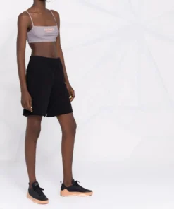 ROTATE Grey ‘Passio’ Logo Crop Top