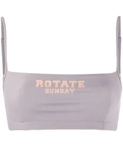 ROTATE Grey ‘Passio’ Logo Crop Top