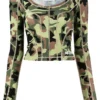 ROTATE 'Tamisha' Camo Top