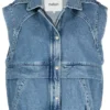Ba&sh Clothing 'Ruben' Denim Sleeveless Jacket