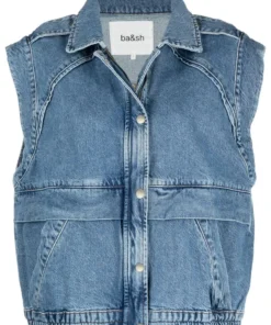 Ba&sh Clothing 'Ruben' Denim Sleeveless Jacket