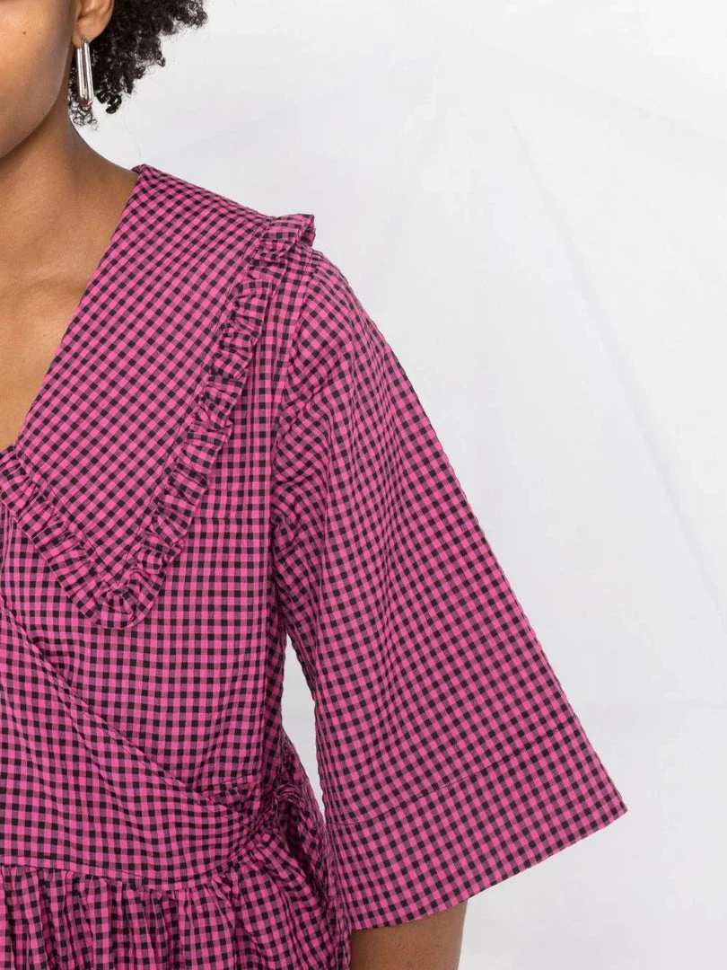 Ganni ‘Ruffled Collar Gingham Wrap Midi Dress’ 24 Ganni ‘Ruffled Collar Gingham Wrap Midi Dress’