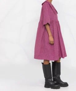Ganni ‘Ruffled Collar Gingham Wrap Midi Dress’ 37 Ganni ‘Ruffled Collar Gingham Wrap Midi Dress’