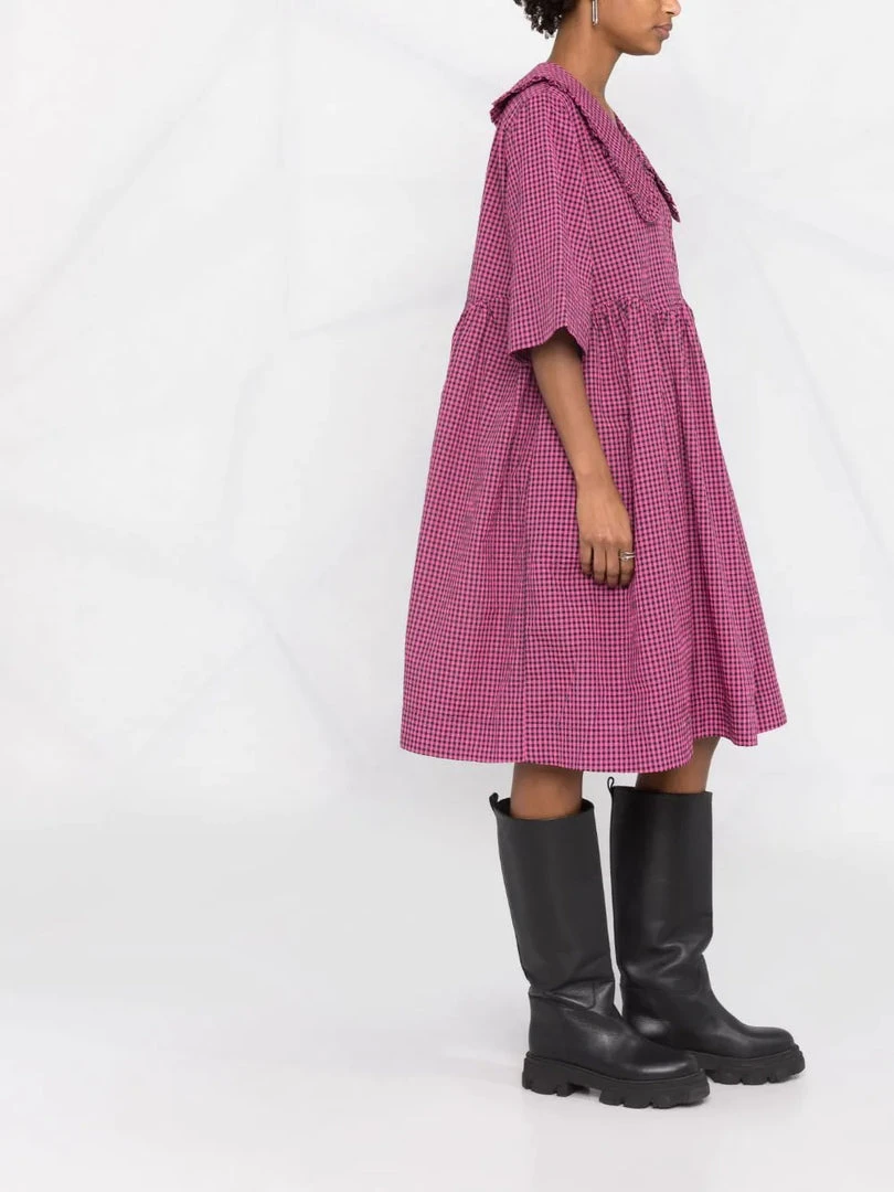 Ganni ‘Ruffled Collar Gingham Wrap Midi Dress’ 6 Ganni ‘Ruffled Collar Gingham Wrap Midi Dress’