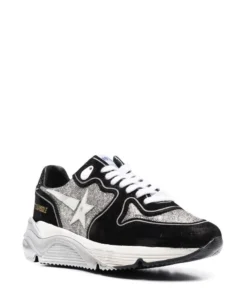 Golden Goose 'Running Sole Black Camo Glitter Trainers' Shoes