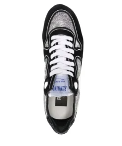 Golden Goose 'Running Sole Black Camo Glitter Trainers' Shoes