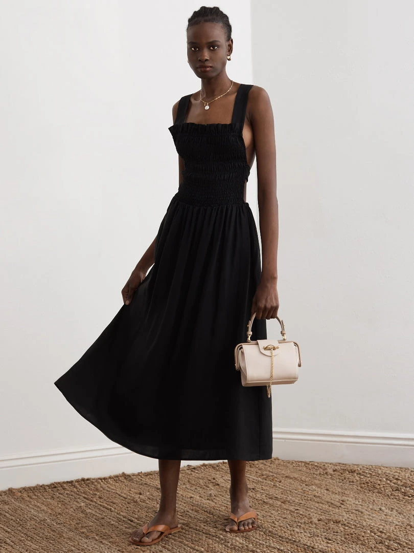 Sancia Clothing Black ‘Mirella’ Back Tie Midi Dress 4 Sancia Clothing Black ‘Mirella’ Back Tie Midi Dress