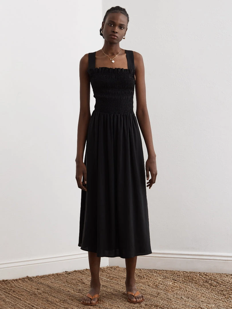 Sancia Clothing Black ‘Mirella’ Back Tie Midi Dress 3 Sancia Clothing Black ‘Mirella’ Back Tie Midi Dress