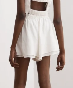Sancia Clothing White ‘Sol’ High Waist Shorts