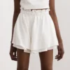 Sancia Clothing White ‘Sol’ High Waist Shorts 1 Sancia Clothing White ‘Sol’ High Waist Shorts