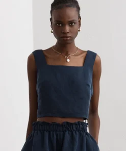 Sancia Clothing Navy ‘Fidelia’ Crop Top