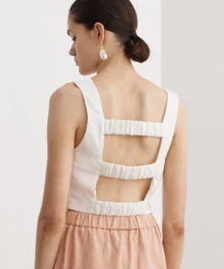 Sancia White ‘Fidelia’ Crop Top