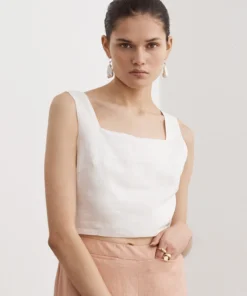 Sancia White ‘Fidelia’ Crop Top