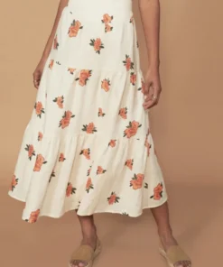 Sancia ‘Wynnie’ Floral Midi Skirt Clothing