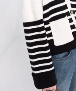 Self Portrait Clothing ‘Mariner Stripe Knit Cardigan’