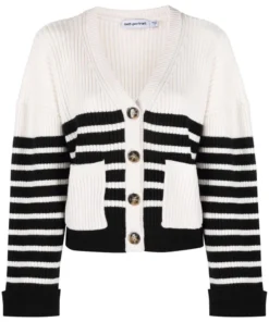 Self Portrait Clothing ‘Mariner Stripe Knit Cardigan’