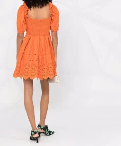 Self Portrait Clothing ‘Floral Broderie Mini Dress’