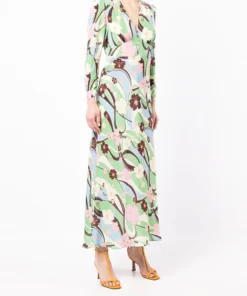 Rixo London 'Selma' Floral Wave Print Midi Dress