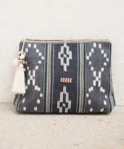 M.A.B.E Grey 'Serai' Patterned Large Pouch