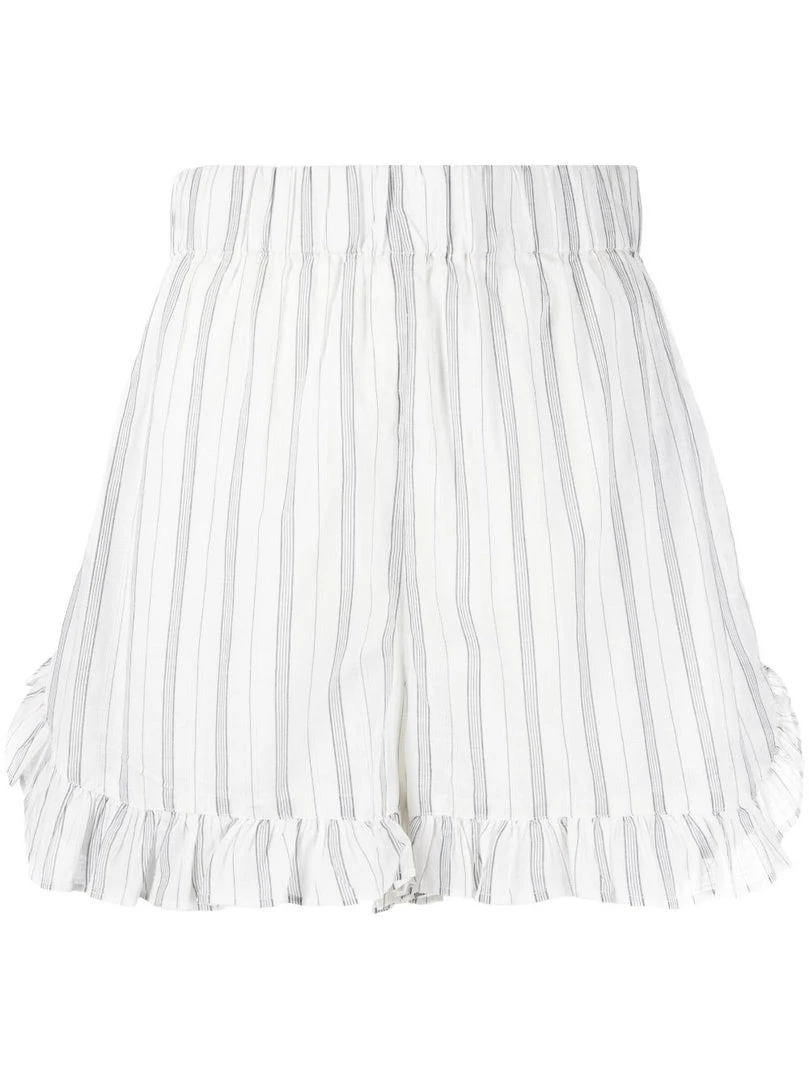 Ganni 'Sheer Striped Frill Hem Shorts' 3 Ganni 'Sheer Striped Frill Hem Shorts'