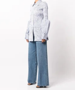 Alexander Wang New In 'Shirred Stripe Shirt'