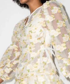 Shrimps 'Cordelia' Sheer Floral Wrap Blouse