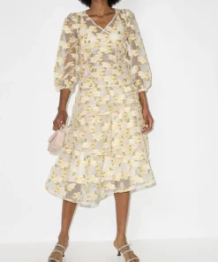 Shrimps 'Cordelia' Sheer Floral Wrap Blouse