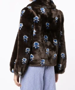 Shrimps ‘Casper’ Floral Faux Fur Jacket