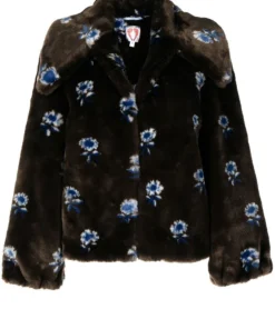 Shrimps ‘Casper’ Floral Faux Fur Jacket