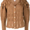 Shrimps Brown 'Claudia' Floral Knit Cardigan Clothing 1 Shrimps Brown 'Claudia' Floral Knit Cardigan Clothing