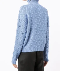 Shrimps Blue 'Cornelia' Bobble Logo Jumper Clothing 10 Shrimps Blue 'Cornelia' Bobble Logo Jumper Clothing