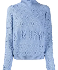 Shrimps Blue 'Cornelia' Bobble Logo Jumper Clothing