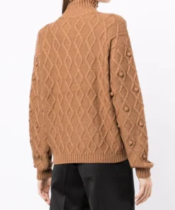 Shrimps Clothing Brown 'Cornelia' Bobble Logo Jumper 10 Shrimps Clothing Brown 'Cornelia' Bobble Logo Jumper