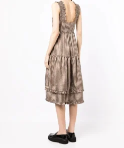 Shrimps 'Luna' Gingham Midi Dress