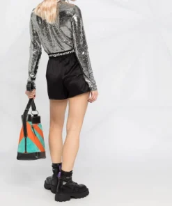 Alexanderwang.t 'Silk Logo Shorts' Clothing