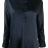 Vince New In Navy 'Silk Open Front Blouse'