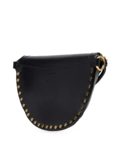Isabel Marant Black 'Skano' Studded Clutch Bag Bags