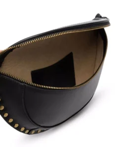 Isabel Marant Black 'Skano' Studded Clutch Bag Bags