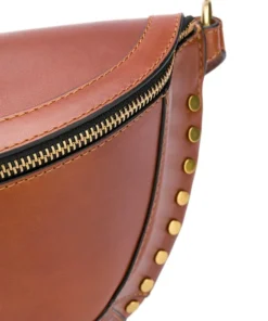 Isabel Marant Bags Brown 'Skano' Studded Clutch Bag