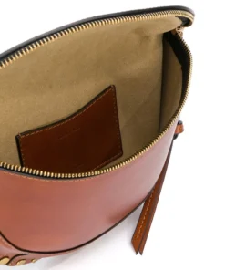 Isabel Marant Bags Brown 'Skano' Studded Clutch Bag