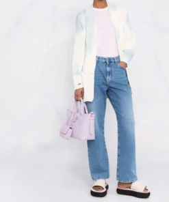 Golden Goose Clothing 'Slogan Belted Distressed Knit Cardigan'