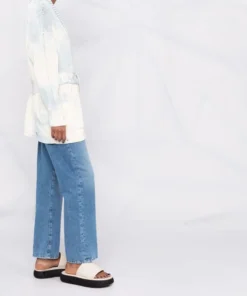 Golden Goose Clothing 'Slogan Belted Distressed Knit Cardigan'