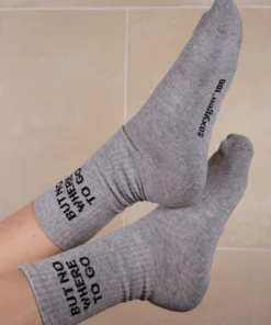 Soxygen Unisex Grey ‘But Nowhere To Go’ Classic Socks Accessories