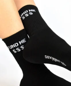 Soxygen Unisex Black ‘Fund Me’ Classic Socks