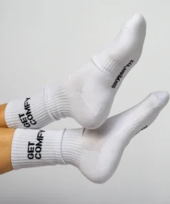 Soxygen Unisex White ‘Get Comfy’ Classic Socks