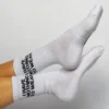 Soxygen Unisex White ‘I Have Nothing To Wear’ Classic Socks Accessories