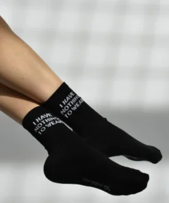 Soxygen Accessories Unisex Black ‘I Have Nothing To Wear’ Classic Socks