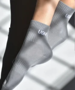 Soxygen Unisex Grey ‘Ugh’ Ankle Socks
