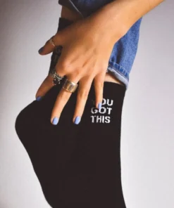 Soxygen Unisex Black ‘You Got This’ Classic Socks